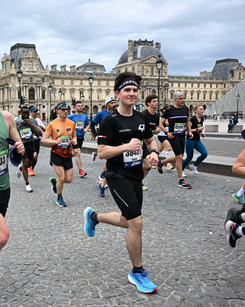 Simon racing a trail ultramarathon.