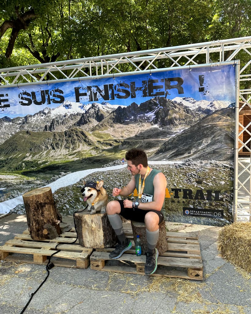 Simon racing a trail ultramarathon.
